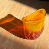 Orange and Pink Open Oval Vase