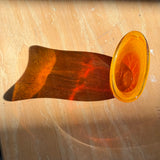 Orange and Pink Open Oval Vase