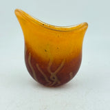 Orange and Pink Open Oval Vase
