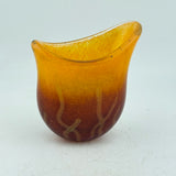 Orange and Pink Open Oval Vase