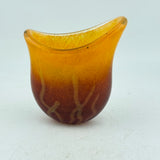 Orange and Pink Open Oval Vase