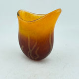 Orange and Pink Open Oval Vase