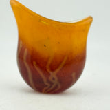 Orange and Pink Open Oval Vase