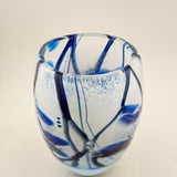 "Winter Birch" Vase With Heavy Clear Glass Base