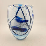 "Winter Birch" Vase With Heavy Clear Glass Base