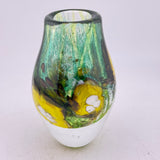 "Potentilla"  Small Vase with Heavy Clear Glass Base