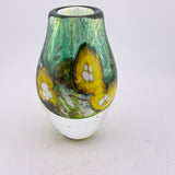 "Potentilla"  Small Vase with Heavy Clear Glass Base