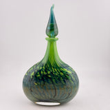 Teal and Green Oval Flask with Wizard Stopper