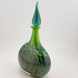 Teal and Green Oval Flask with Wizard Stopper
