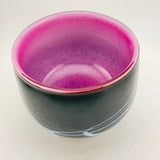 Pink, Black and White Footed Bowl
