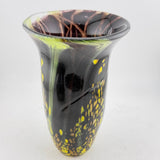 Black and Yellow Trailed Trumpet Vase (Slight Second)