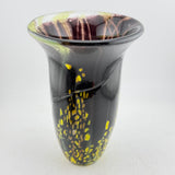 Black and Yellow Trailed Trumpet Vase (Slight Second)