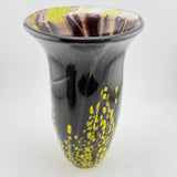 Black and Yellow Trailed Trumpet Vase (Slight Second)