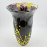 Black and Yellow Trailed Trumpet Vase (Slight Second)