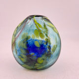 Blue and Green Oval Vase