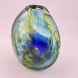 Blue and Green Oval Vase