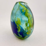 Blue and Green Oval Vase