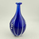 Blue and White "Raised Trail" Flask