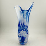 Blue and White "Waves" Freeform Vase
