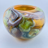 Orange and Green Leafy Rosebowl