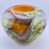 Orange and Green Leafy Rosebowl