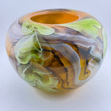 Orange and Green Leafy Rosebowl