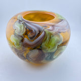 Orange and Green Leafy Rosebowl
