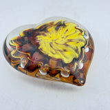 Amber, Pink and Yellow  Heart