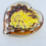 Amber, Pink and Yellow  Heart