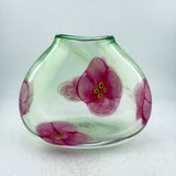 Pink Floral Oval Vase