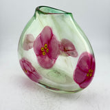 Pink Floral Oval Vase