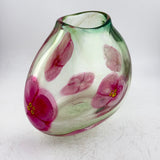 Pink Floral Oval Vase