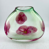 Pink Floral Oval Vase