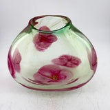Pink Floral Oval Vase