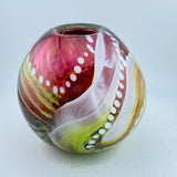 Pink, Amber, Green and White Journey Round Vase