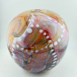 Amber, Orange, Pink and White Journey Round Vase