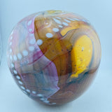 Amber, Orange, Pink and White Journey Round Vase