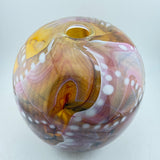 Amber, Orange, Pink and White Journey Round Vase