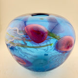 Blue, Jellyfish Round Vase
