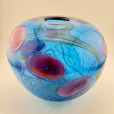 Blue, Jellyfish Round Vase