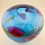 Blue, Jellyfish Round Vase