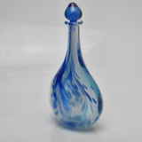 Blue and White Stoppered, Oval Flask