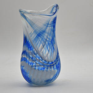 Blue and White Oval Freeform "Demo" Vase xxxi