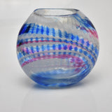Blue, Pink and White Oval  "Demo" Vase xxxxiv