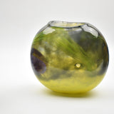 Green, Yellow and Purple Oval Vase