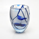 "Winter Birch" Vase With Heavy Clear Glass Base