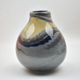 Strata Vase in Shades of Grey and Apricot