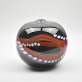 Grey and Red Oval "Flow" Sphere