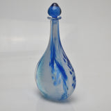 Blue and White Stoppered, Oval Flask