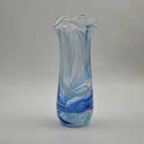 Blue, Turquoise and White Freeform "Demo" Vase xxii